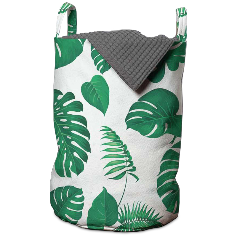 Корзина Tropical Pattern Basket Зеленый Белый Корзина Tropical Pattern Basket Зеленый Белый в Орле | Loft Concept