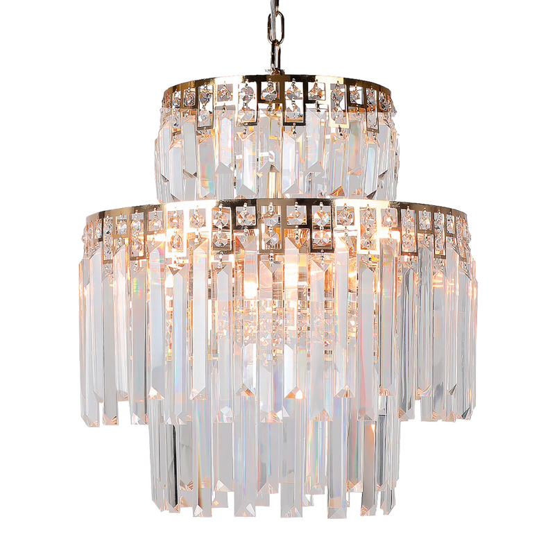Люстра Mireil Chandelier 40 Глянцевое золото Прозрачный Люстра Mireil Chandelier 40 Глянцевое золото Прозрачный в Орле | Loft Concept