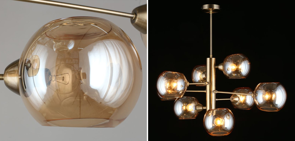 Люстра Staggered Glass Латунь Люстра Staggered Glass Латунь - Loft-Concept в Орле