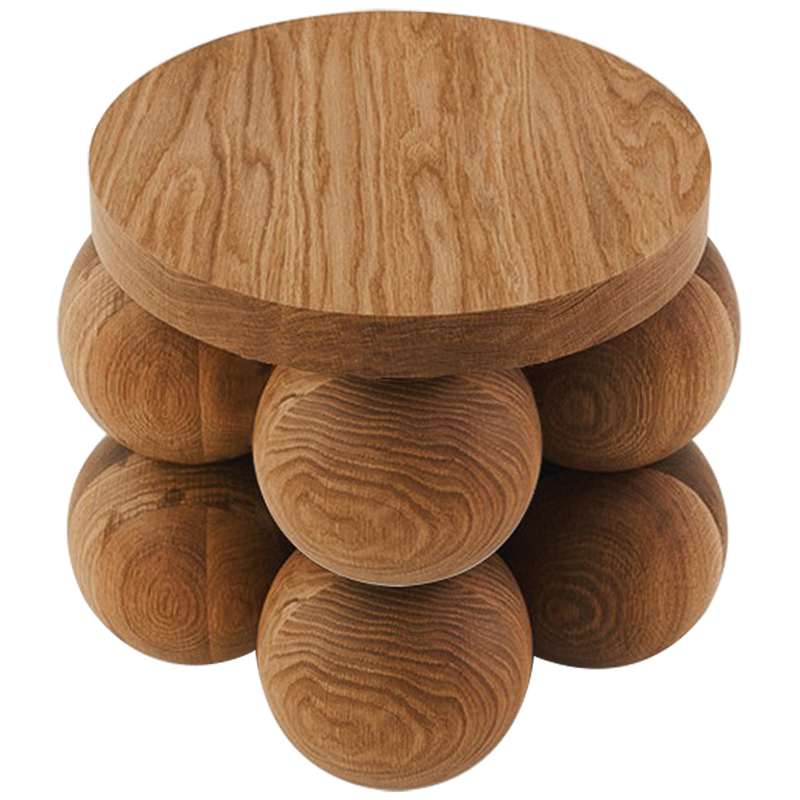 Приставной стол деревянный Wooden Spheres Unique Shaped Side Table Коричневый Приставной стол деревянный Wooden Spheres Unique Shaped Side Table Коричневый в Орле | Loft Concept