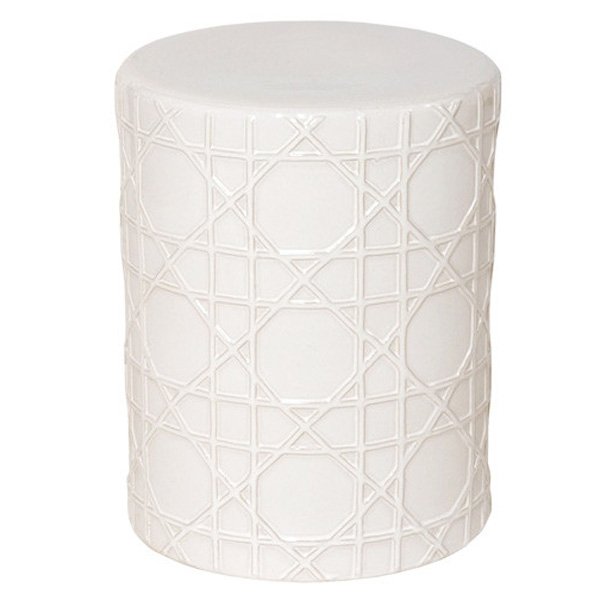 Керамический табурет Cane Garden Stool - White Белый Керамический табурет Cane Garden Stool - White Белый в Орле | Loft Concept