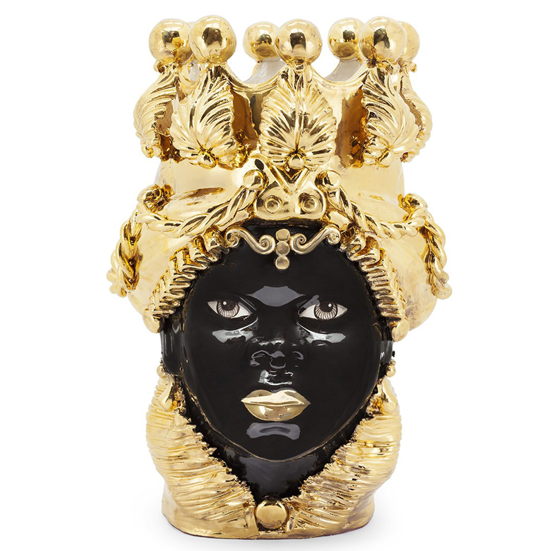 Ваза VASE MORO LADY BIG DREAMS gold Черный Глянцевое золото Ваза VASE MORO LADY BIG DREAMS gold Черный Глянцевое золото в Орле | Loft Concept