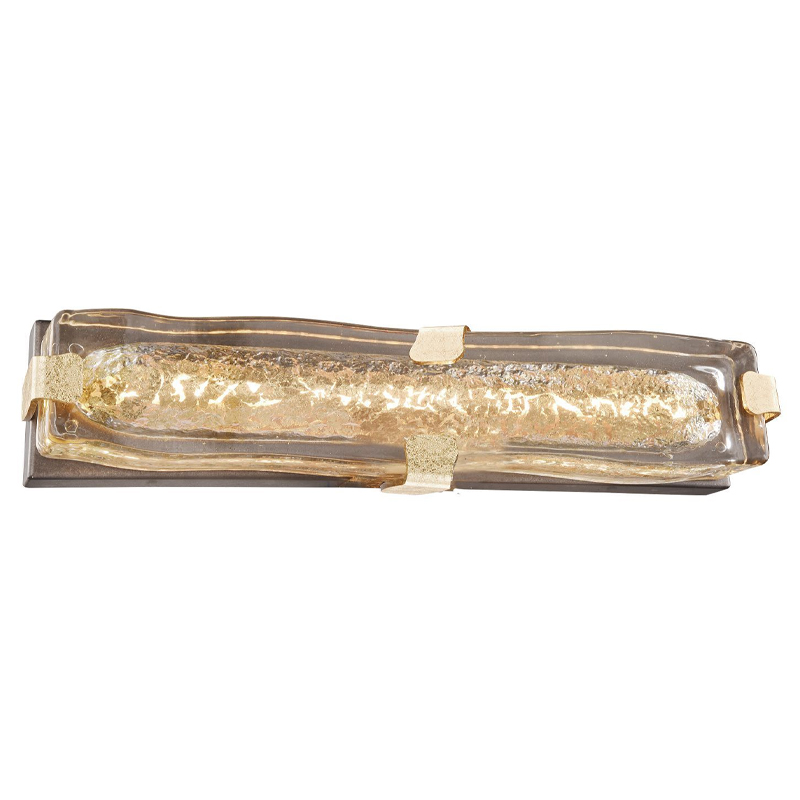 Бра с плафоном из выдувного муранского стекла Lumpio Gold Золотой Коричневый Бра с плафоном из выдувного муранского стекла Lumpio Gold Золотой Коричневый в Орле | Loft Concept
