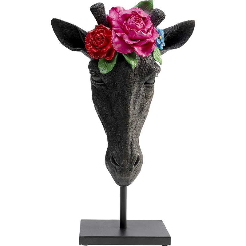 Статуэтка Giraffe and Flowers Черный Статуэтка Giraffe and Flowers Черный в Орле | Loft Concept