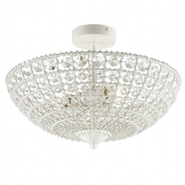 Потолочный светильник Casbah Crystal Top Lamp 3 Прозрачный Белый Потолочный светильник Casbah Crystal Top Lamp 3 Прозрачный Белый в Орле | Loft Concept