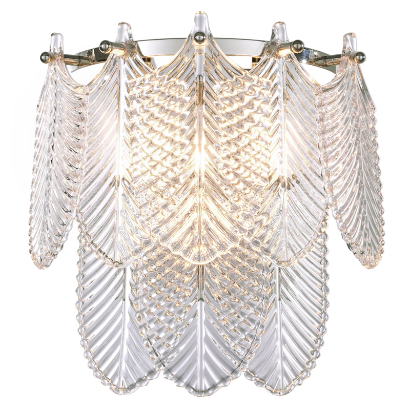 Бра Eichholtz Wall Lamp Verbier clear Прозрачное Стекло Никель Бра Eichholtz Wall Lamp Verbier clear Прозрачное Стекло Никель в Орле | Loft Concept