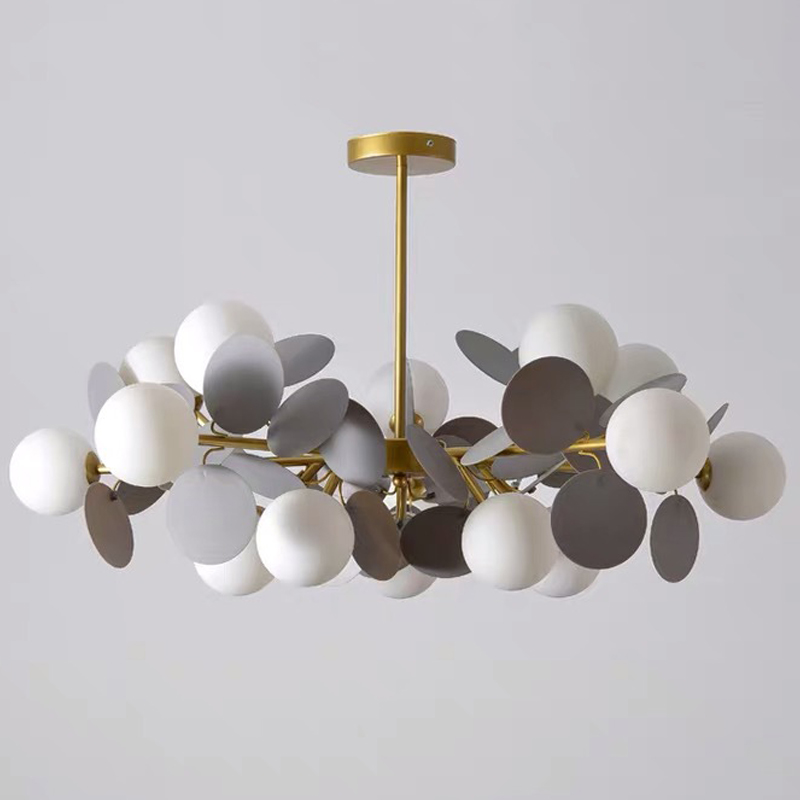 Люстра MATISSE Chandelier gray Золотой Белый Светло-серый Люстра MATISSE Chandelier gray Золотой Белый Светло-серый в Орле | Loft Concept