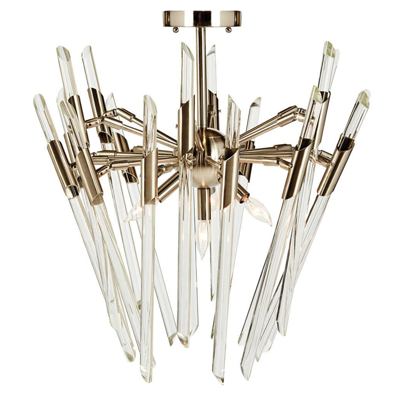 Потолочный светильник Ice Rods Chandelier nickel Никель Потолочный светильник Ice Rods Chandelier nickel Никель в Орле | Loft Concept
