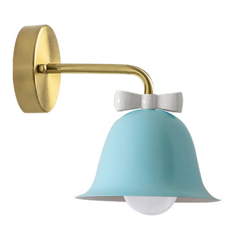 Бра Колокольчик Bell with Bow Blue Wall Lamp Голубой Золотой Голубой Белый Бра Колокольчик Bell with Bow Blue Wall Lamp Голубой Золотой Голубой Белый в Орле | Loft Concept