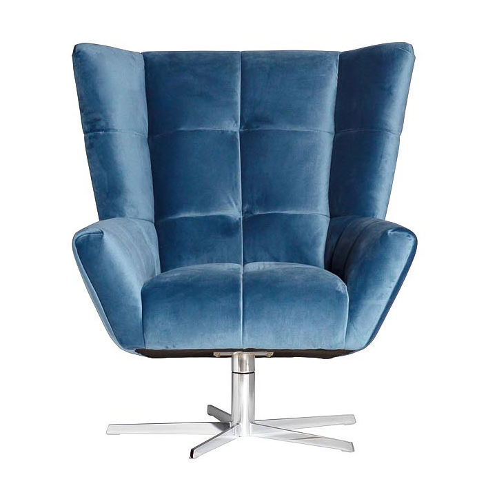 Кресло вращающееся Lord Armchair blue Синий Кресло вращающееся Lord Armchair blue Синий в Орле | Loft Concept