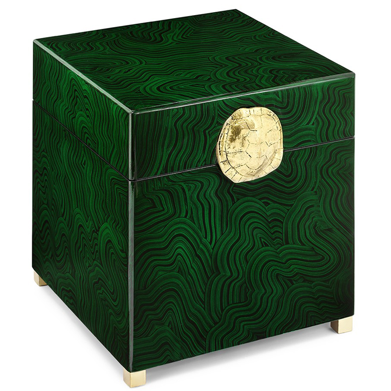 Шкатулка BOX MALAKRIZIA TALL Малахит (зеленый) Латунь Шкатулка BOX MALAKRIZIA TALL Малахит (зеленый) Латунь в Орле | Loft Concept