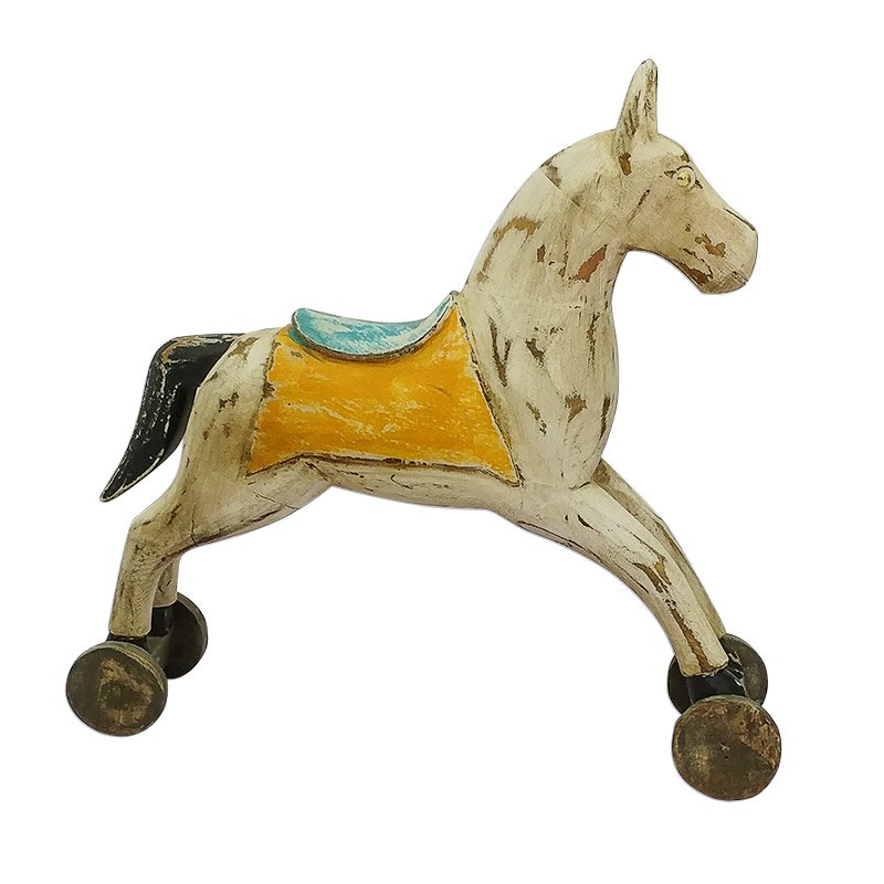 Статуэтка Wooden Horse Желтый Белый Статуэтка Wooden Horse Желтый Белый в Орле | Loft Concept