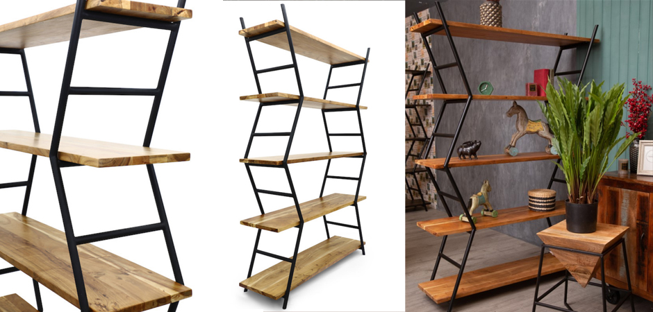 Стеллаж Industrial Zigzag Light Wood Стеллаж Industrial Zigzag Light Wood - Loft-Concept в Орле