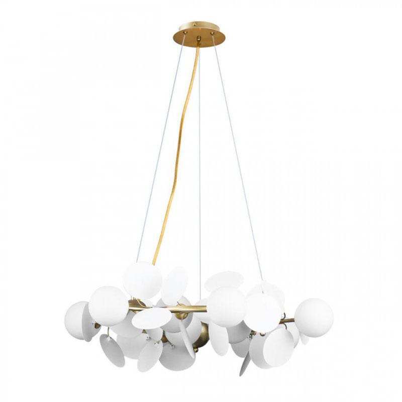 Люстра MATISSE Chandelier White диаметр 70 Белый Золотой в Орле | Loft Concept 