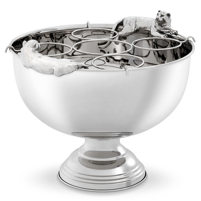 Ведерко для шампанского Eichholtz Champagne Cooler Jordan nickel Никель Ведерко для шампанского Eichholtz Champagne Cooler Jordan nickel Никель в Орле | Loft Concept
