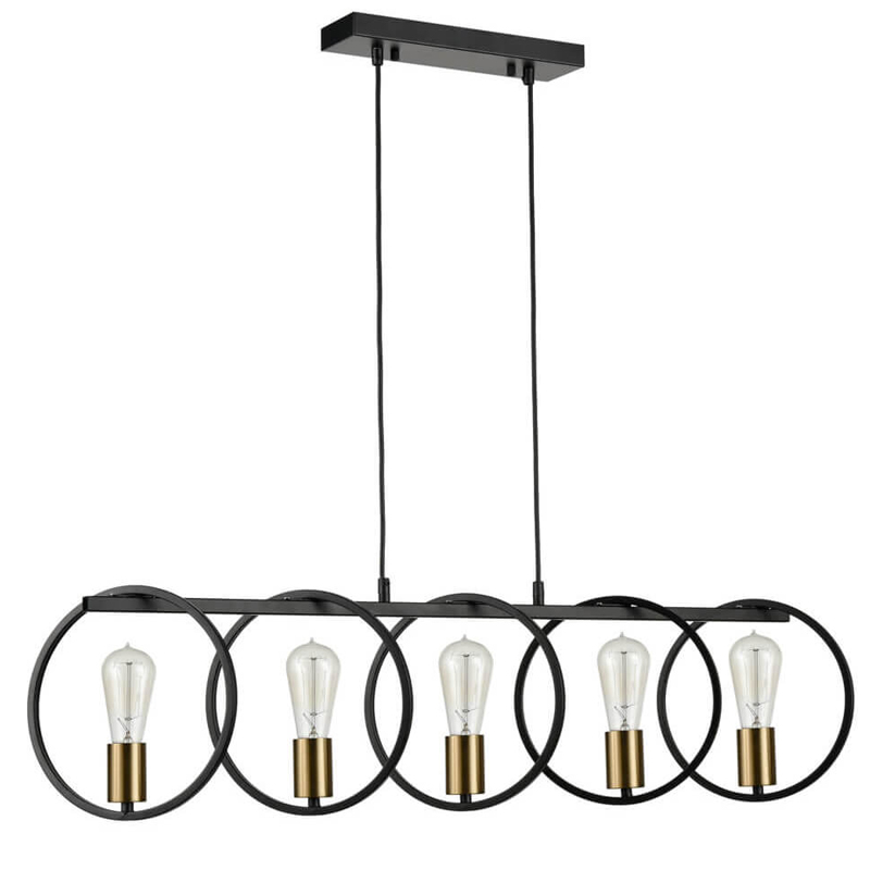 Люстра Loft Rings Ligh 5 Черный Золотой Люстра Loft Rings Ligh 5 Черный Золотой в Орле | Loft Concept