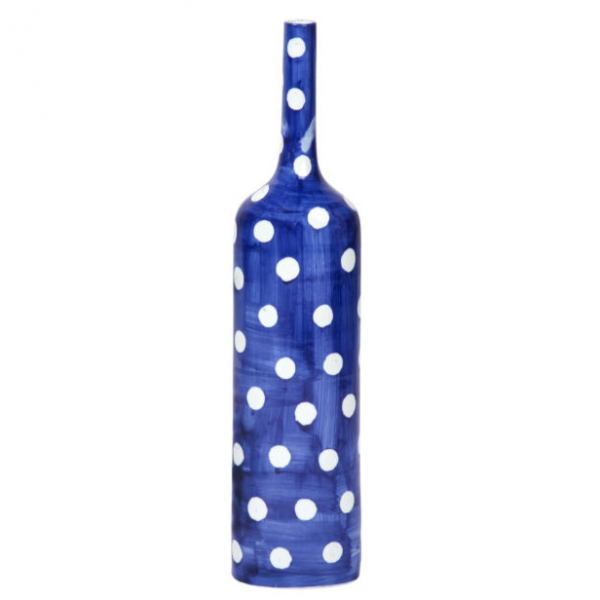 Ваза-бутылка blue & white ornament Point Bottle Синий Белый Ваза-бутылка blue & white ornament Point Bottle Синий Белый в Орле | Loft Concept