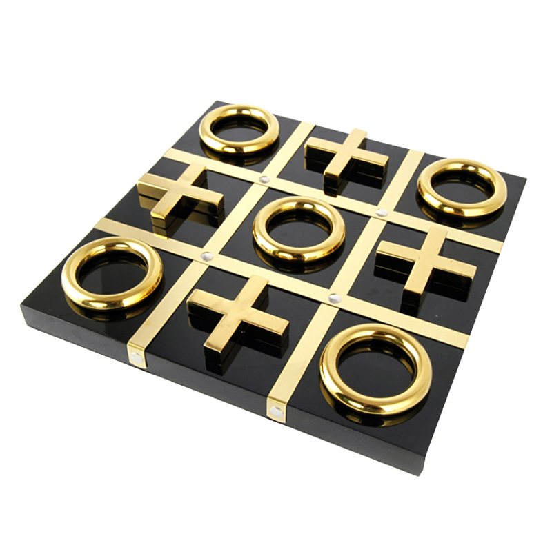Игра Tic-tac-toe black Черный Глянцевое золото Игра Tic-tac-toe black Черный Глянцевое золото в Орле | Loft Concept