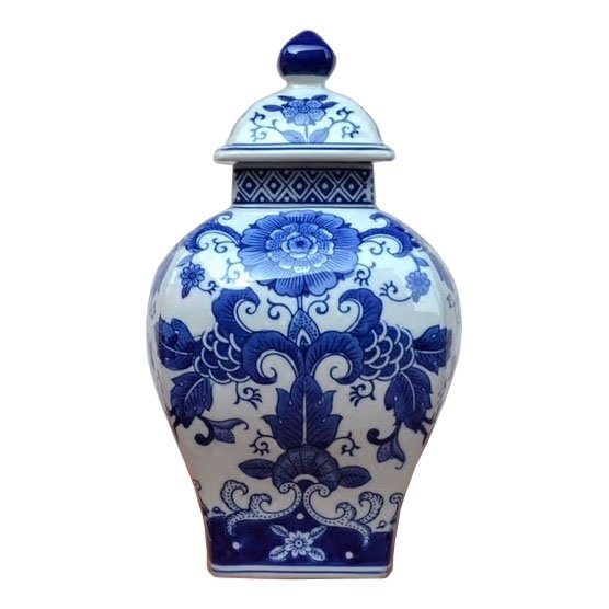 Ваза с крышкой Dark Blue Pattern Светло-голубой Ваза с крышкой Dark Blue Pattern Светло-голубой в Орле | Loft Concept