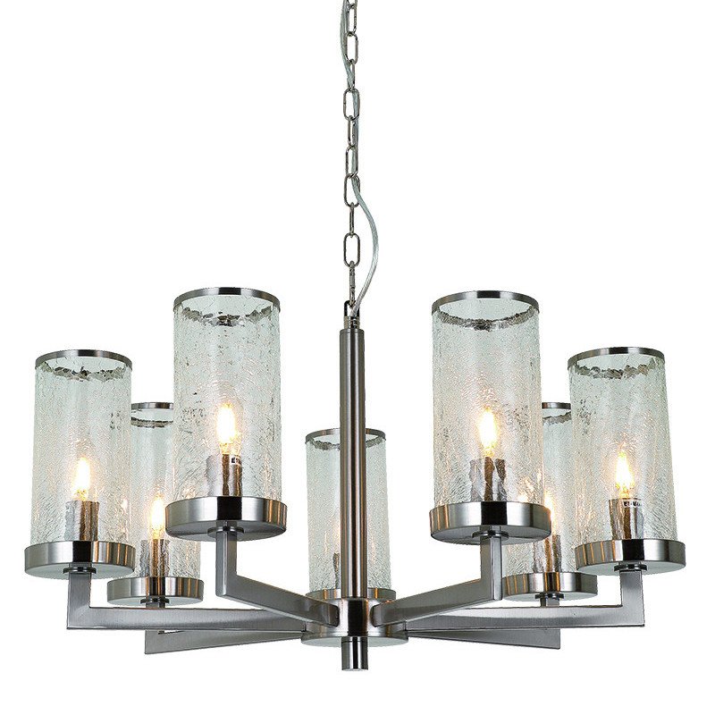 Люстра LIAISON ONE-TIER Chandelier 7 Silver Никель Прозрачное Стекло Люстра LIAISON ONE-TIER Chandelier 7 Silver Никель Прозрачное Стекло в Орле | Loft Concept