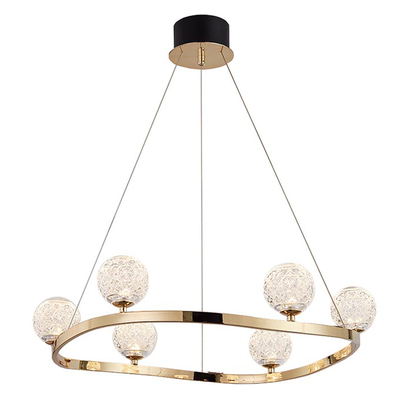 Люстра Aella Glass Balls Round Chandelier Золотой Прозрачный Люстра Aella Glass Balls Round Chandelier Золотой Прозрачный в Орле | Loft Concept