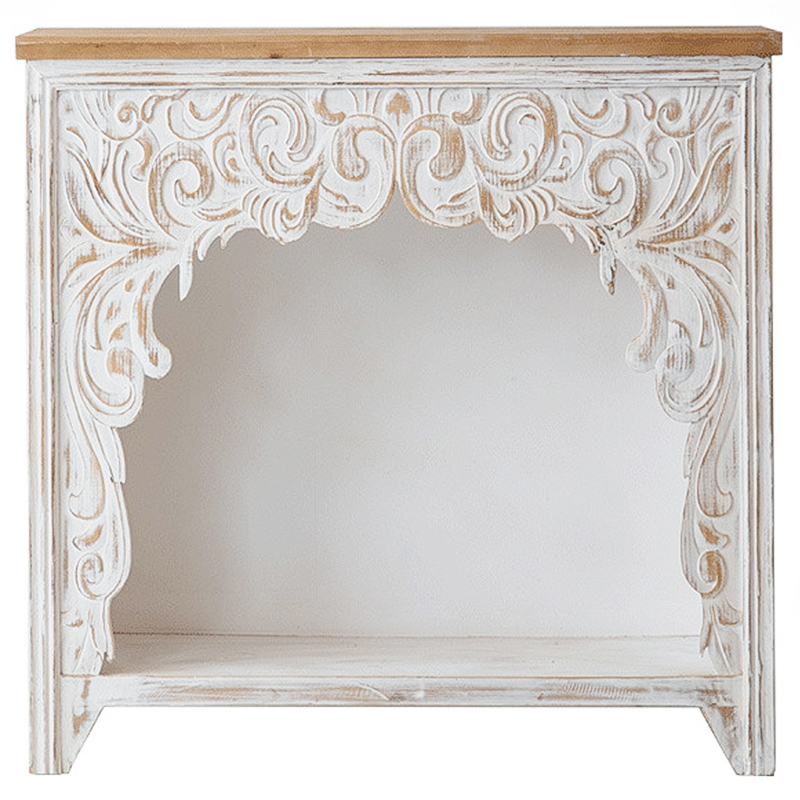 Консоль Indian Antique White Furniture Felicienne Console Древесина Белый в Орле | Loft Concept 
