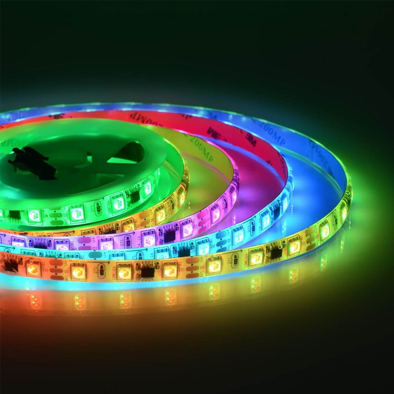 Комплект светодиодной влагозащищенной ленты 14,4W/m 60Led/m 5050SMD разноцветный 2M Белый в Орле | Loft Concept 