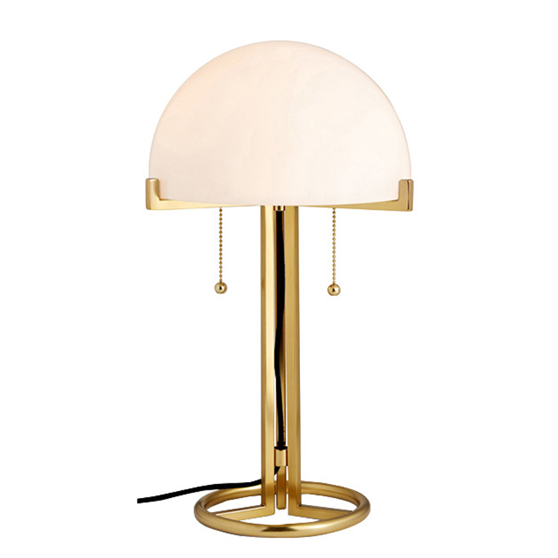 Настольная лампа White Dome Table Lamp Глянцевое золото Белый Настольная лампа White Dome Table Lamp Глянцевое золото Белый в Орле | Loft Concept