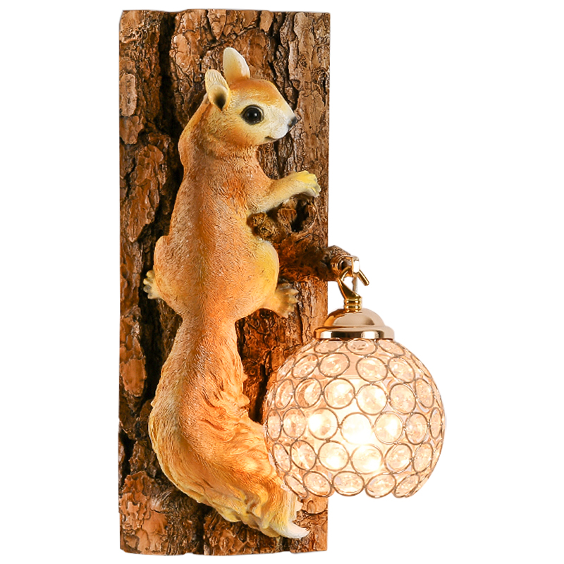 Бра для детской Белка на дереве Squirrel Wall Lamp Коричневый Оранжевый Латунь Бра для детской Белка на дереве Squirrel Wall Lamp Коричневый Оранжевый Латунь в Орле | Loft Concept