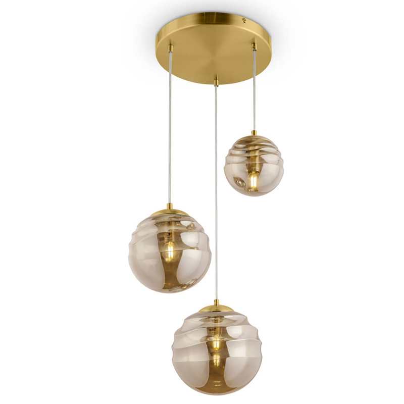 Люстра Oswald brass Латунь Янтарный Люстра Oswald brass Латунь Янтарный в Орле | Loft Concept