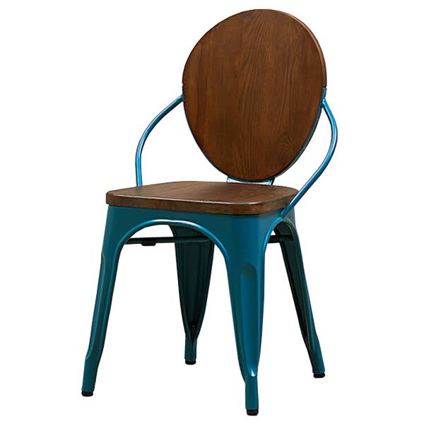 Стул Tolix chair Wooden Turquoise Дуб темный Бирюзовый в Орле | Loft Concept 