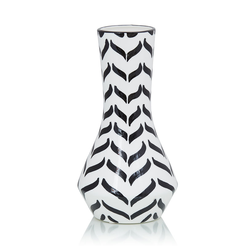 Ваза Obento Vase black and white Белый Черный Ваза Obento Vase black and white Белый Черный в Орле | Loft Concept