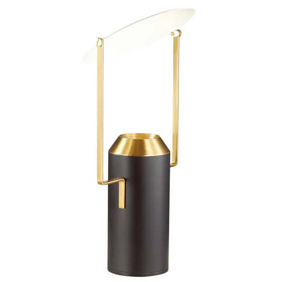 Настольная лампа Black Cylinder Table Lamp Белый Черный Золотой Настольная лампа Black Cylinder Table Lamp Белый Черный Золотой в Орле | Loft Concept