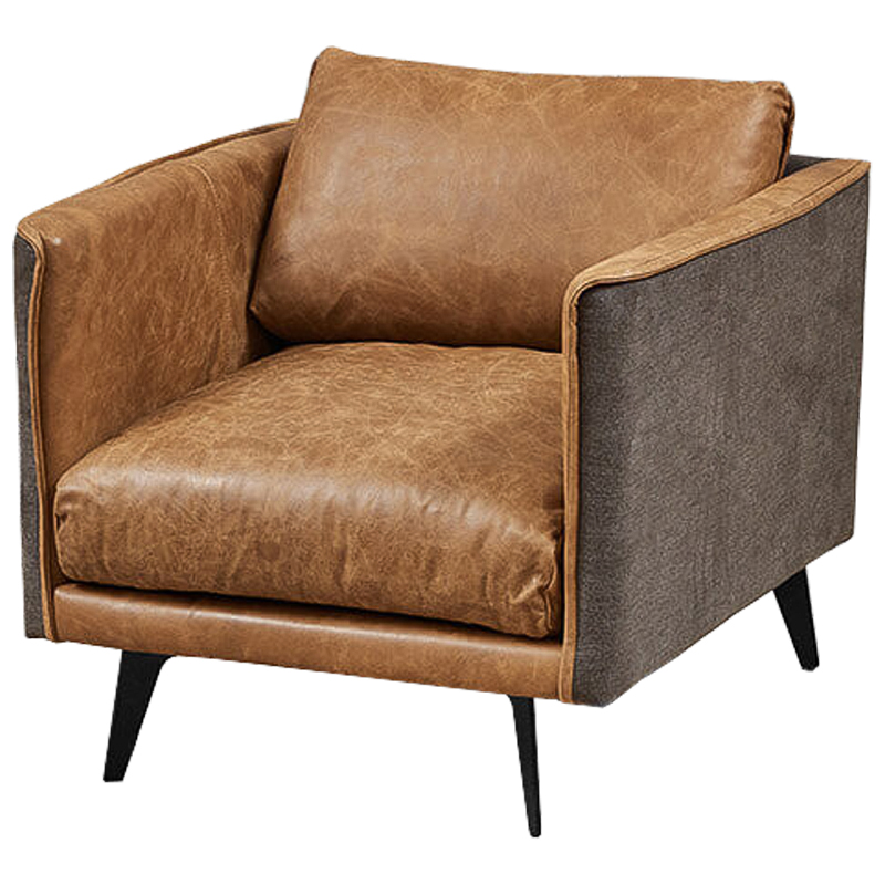 Кресло Caramel Leather & Textiles Armchair Карамель Серый Кресло Caramel Leather & Textiles Armchair Карамель Серый в Орле | Loft Concept