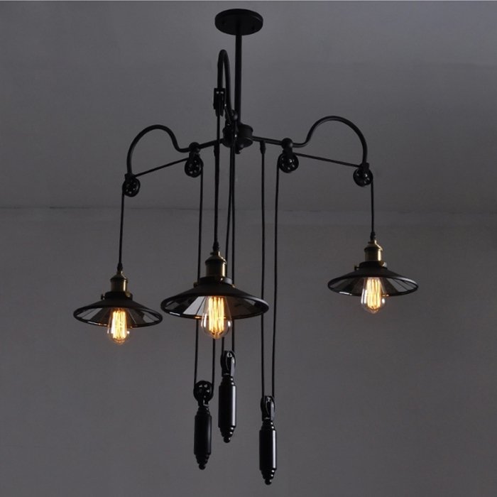 Люстра Loft Cone Pendant Reflector Balance 3 Черный в Орле | Loft Concept 