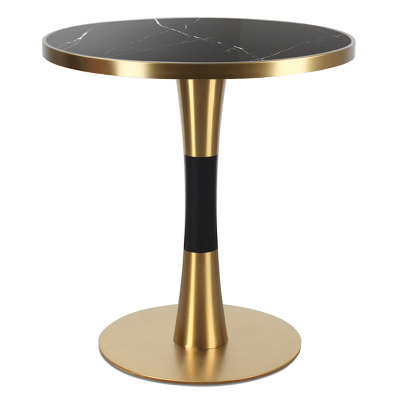 Обеденный стол Marit Table Circle Черный Латунь сатинированная Обеденный стол Marit Table Circle Черный Латунь сатинированная в Орле | Loft Concept