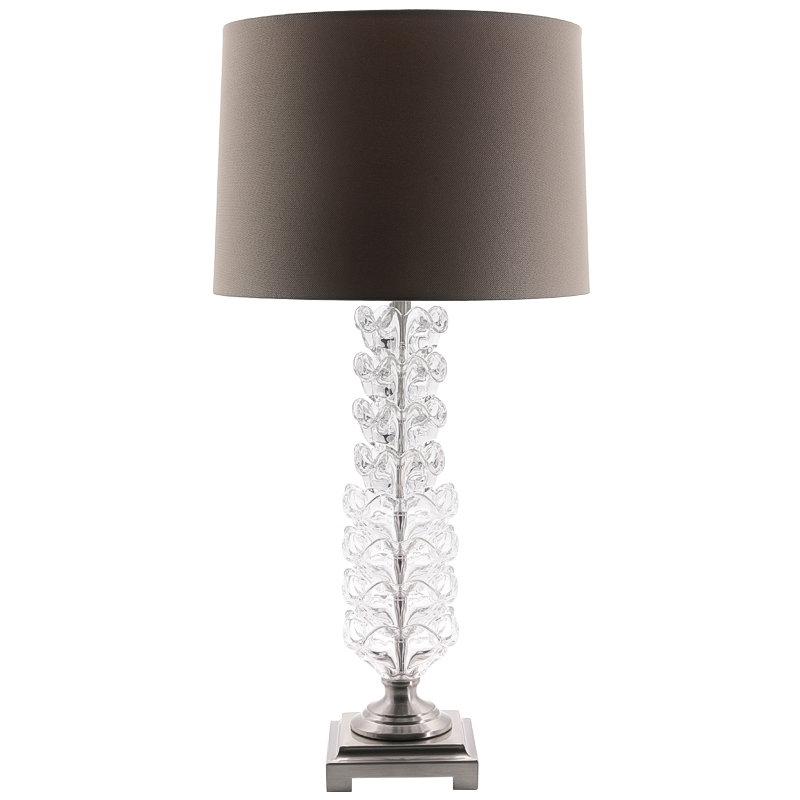 Настольная лампа Halbert Glass Table Lamp Прозрачный Коричневый Серебряный Настольная лампа Halbert Glass Table Lamp Прозрачный Коричневый Серебряный в Орле | Loft Concept