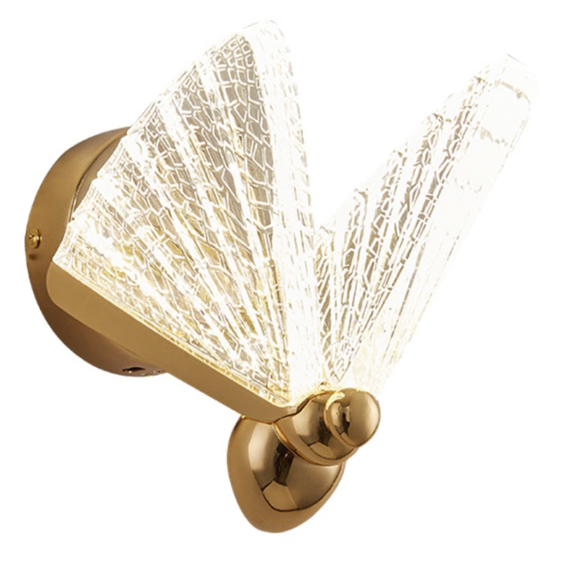 Бра Butterfly Wall Lamp A Глянцевое золото Прозрачный Бра Butterfly Wall Lamp A Глянцевое золото Прозрачный в Орле | Loft Concept
