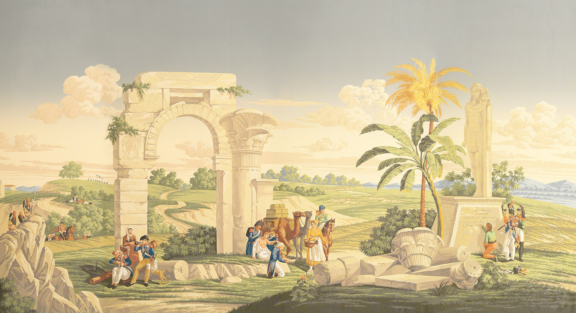 Обои ручная роспись Napoleon's Campaign in Egypt Papyrus on scenic paper Обои ручная роспись Napoleon's Campaign in Egypt Papyrus on scenic paper - постер Loft-Concept в Орле