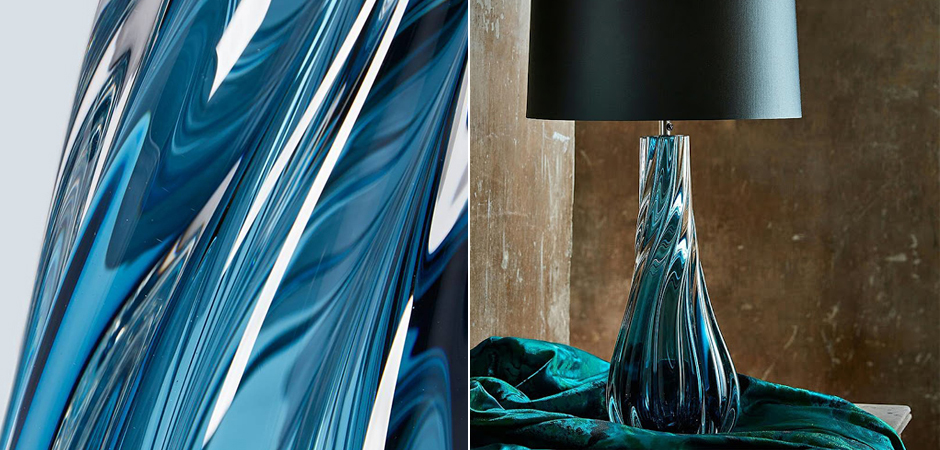 Настольная лампа Naiad Velvet Blue Table Lamp Настольная лампа Naiad Velvet Blue Table Lamp - Loft-Concept в Орле