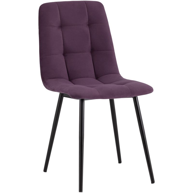 Стул NANCY S-2 Chair Пыльно-Фиолетовый Велюр Пурпурно-фиолетовый Черный в Орле | Loft Concept 
