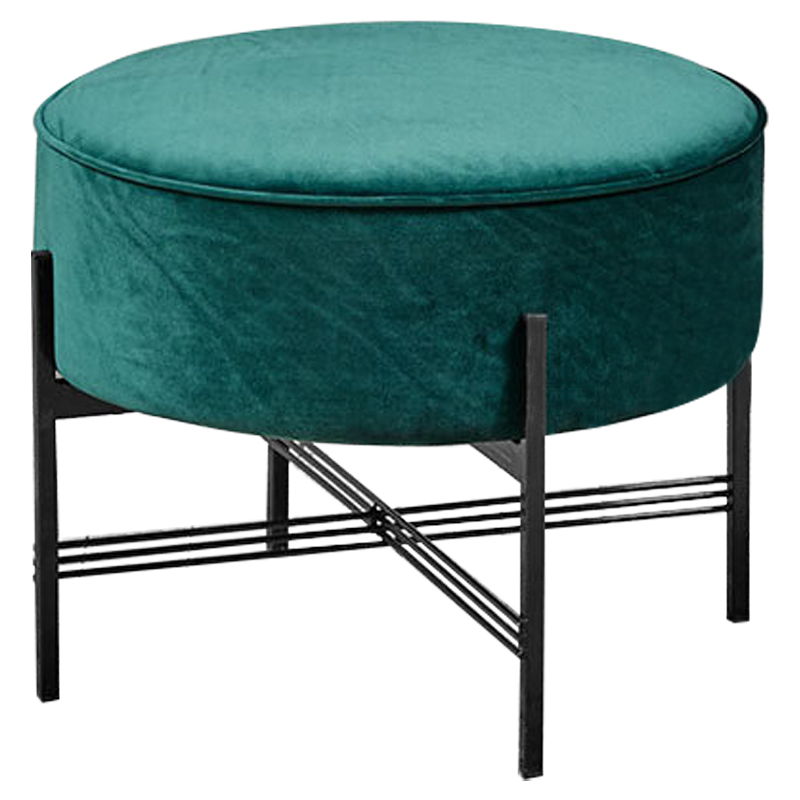 Пуф изумрудного цвета велюровый Sanjay Velour Pouf Emerald Изумрудный Черный Пуф изумрудного цвета велюровый Sanjay Velour Pouf Emerald Изумрудный Черный в Орле | Loft Concept