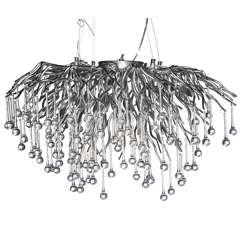 Люстра Droplet Chrome Chandelier 80 Хром Прозрачный в Орле | Loft Concept 