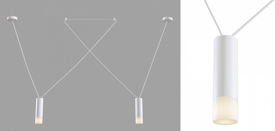 Wireflow LED White Suspension lam 2 патрона Wireflow LED White Suspension lam 2 патрона - Loft-Concept в Орле