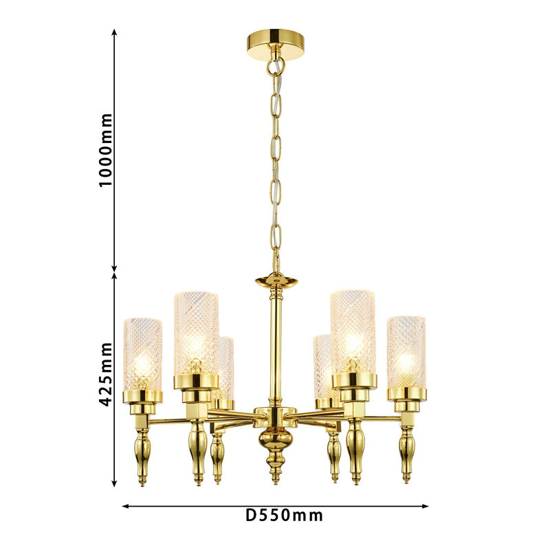 Люстра золотого цвета Balusters D55 см Люстра золотого цвета Balusters D55 см в Орле