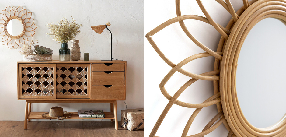Зеркало Mirror Rattan Flower II Зеркало Mirror Rattan Flower II - Loft-Concept в Орле