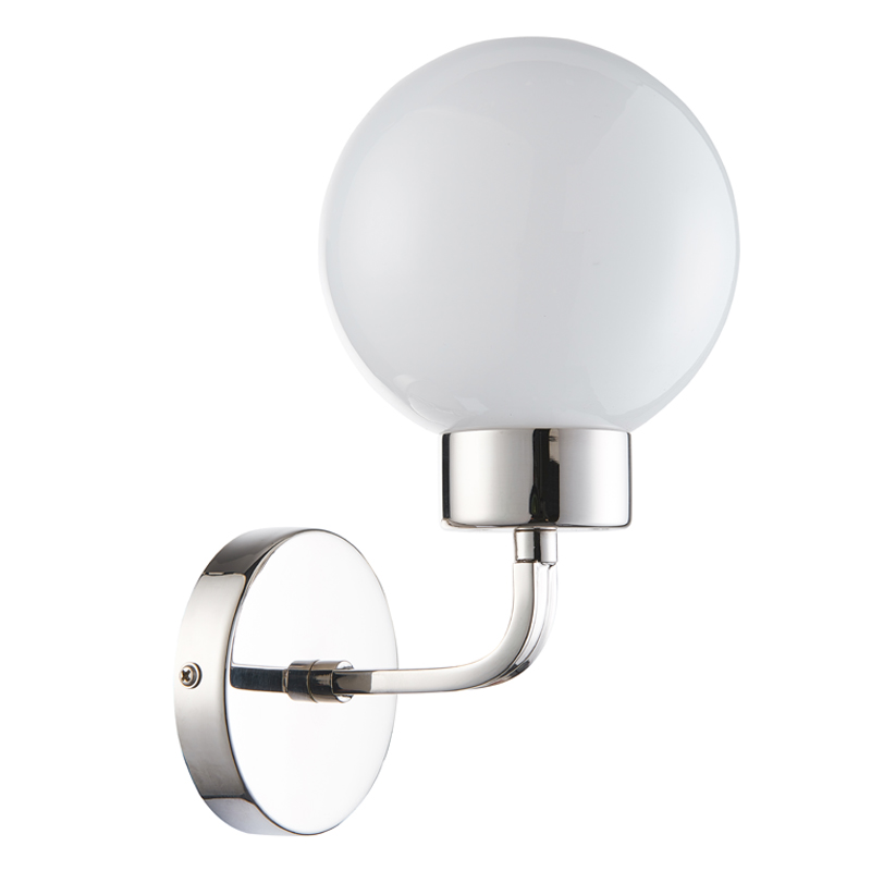Бра Zibille Sconce nickel Никель Белое матовое стекло Бра Zibille Sconce nickel Никель Белое матовое стекло в Орле | Loft Concept