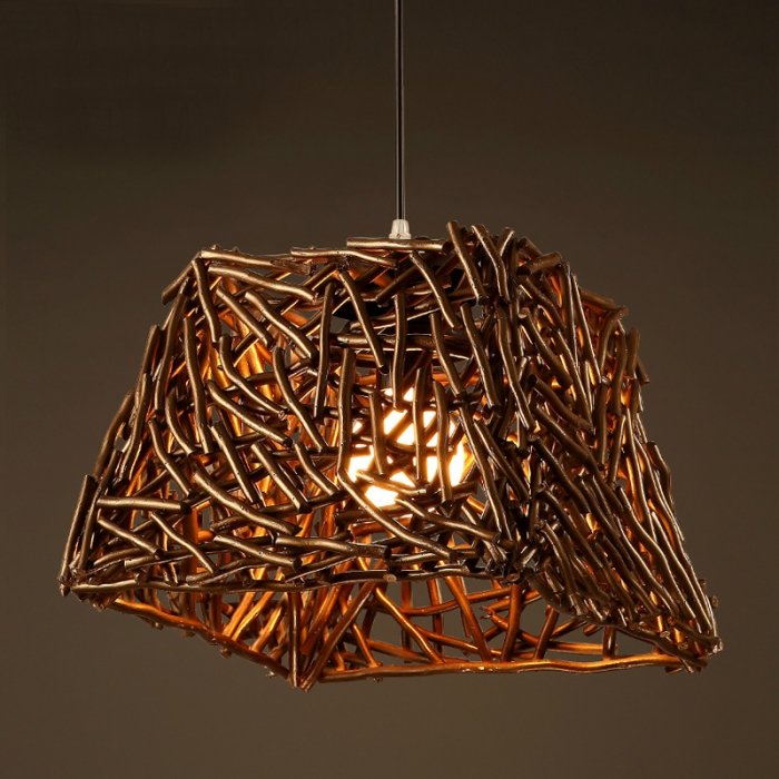 Подвесной светильник Old Wicker Pendant Cub Коричневый Подвесной светильник Old Wicker Pendant Cub Коричневый в Орле | Loft Concept