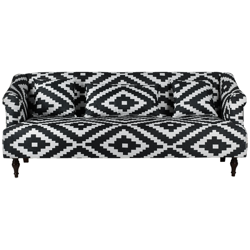 Диван KELIM Ornament black and white sofa Черно-белый Диван KELIM Ornament black and white sofa Черно-белый в Орле | Loft Concept