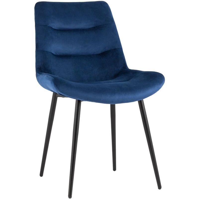 Стул Austin Chair Велюр Индиго Индиго Черный Стул Austin Chair Велюр Индиго Индиго Черный в Орле | Loft Concept